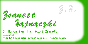zsanett hajnaczki business card